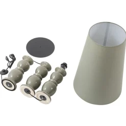 Lucande gulvlampe Lyndorin, grøn, keramik, 150 cm