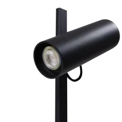 Lucande gulvlampe Lysias, sort, metal, højde 143,2 cm