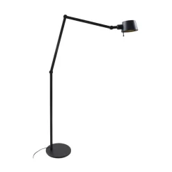 Lucande gulvlampe Silka, højde 216 cm, sort, metal