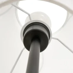 Lucande gulvlampe Tovina, tekstil, hvid, højde 165 cm