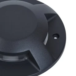 Lucande gulv-spotlight med LED Jeffrey, sort, 4 lysudgange