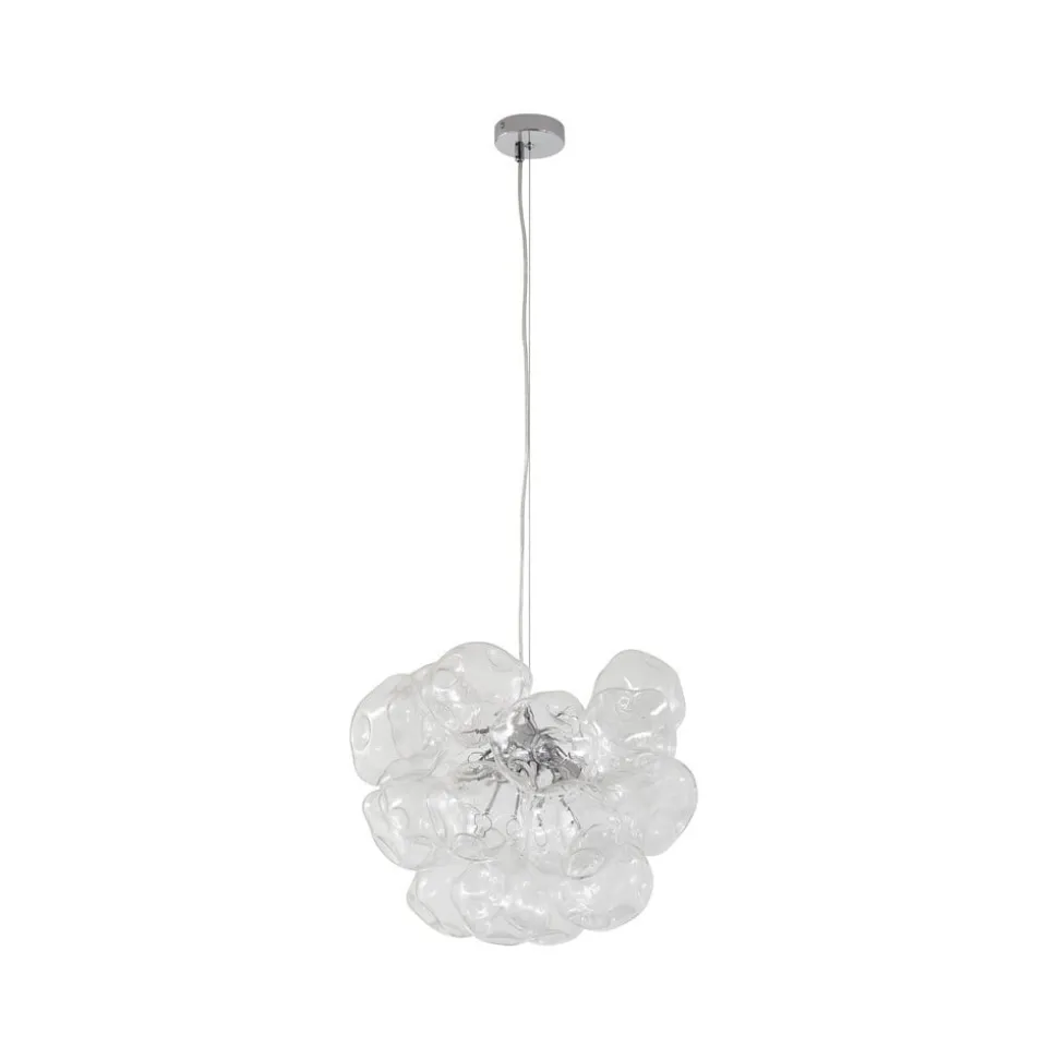 Lucande hængelampe Diborah, klar, Ø 43 cm, glas, G9