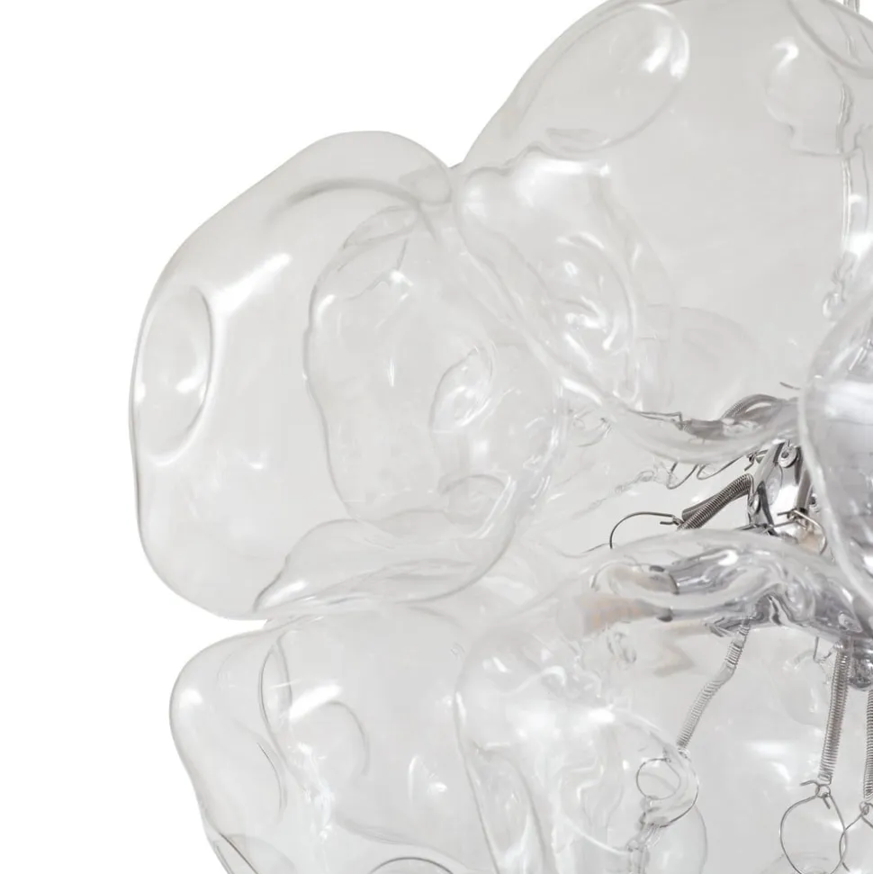 Lucande hængelampe Diborah, klar, Ø 43 cm, glas, G9