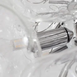 Lucande hængelampe Diborah, klar, Ø 43 cm, glas, G9