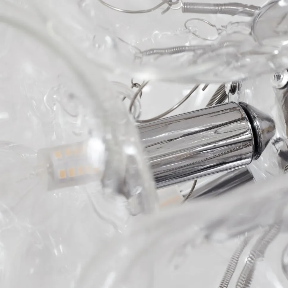 Lucande hængelampe Diborah, klar, Ø 43 cm, glas, G9