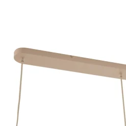 Lucande hængelampe Malisa, beige, 3 lyskilder, metal, 90 cm