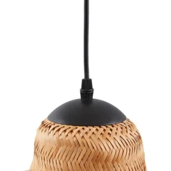Lucande hængelampe Rasmina, bambus, Ø 50 cm, 1 lyskilde