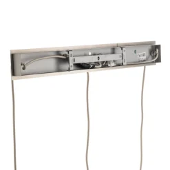 Lucande hængelampe Sharvil, 3 lyskilder, hvid, glas, 97 cm