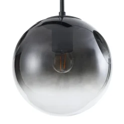 Lucande hængelampe Veloura, 3 lyskilder, 84 cm, glas, træ