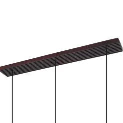 Lucande hængelampe Veloura, 3 lyskilder, 84 cm, glas, træ