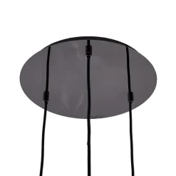 Lucande Jarven hængelampe, 3 lyskilder, sort, glas