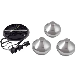 Lucande Jarven hængelampe, 3 lyskilder, sort, glas