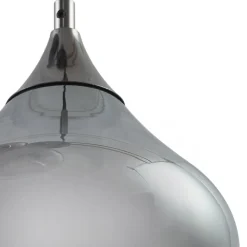 Lucande Jarven hængelampe, 7 lyskilder, sort, glas