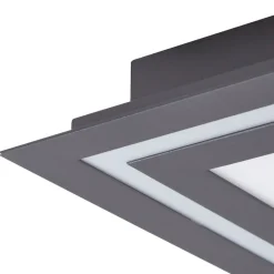 Lucande LED loftlampe Leicy, sort, 124 cm, RGB, CCT