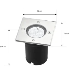 Lucande LED nedgravningslampe Ava, 12 cm x 12 cm, IP67