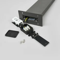 Lucande LED pullert Juvia, 60 cm, antracit, IP54