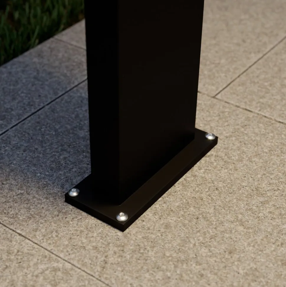 Lucande LED pullert Silvan, 100 cm, sensor, antracit