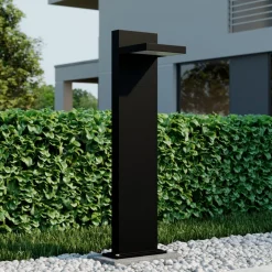 Lucande LED pullert Silvan, 65 cm, antracit, metal