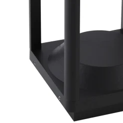 Lucande LED solcelle stibelysning Nilea, 50 cm, sort, sensor