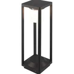 Lucande LED solcelle stibelysning Nilea, 50 cm, sort, sensor