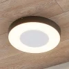 Lucande LED udendørs loftlampe Sora, rund, sensor, IP54