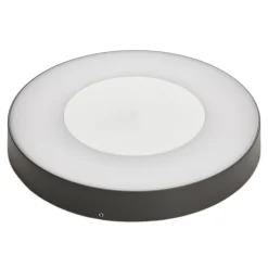 Lucande LED udendørs loftlampe Sora, rund, sensor, IP54