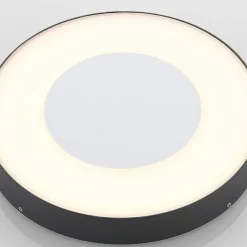 Lucande LED udendørs loftlampe Sora, rund, sensor, IP54