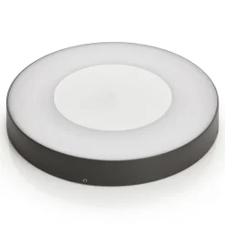 Lucande LED udendørs loftlampe Sora, rund, sensor, IP54