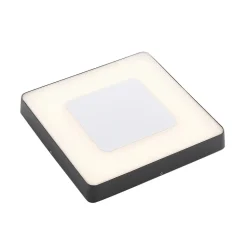 Lucande LED udendørs loftlampe Sora, kantet, sensor, IP54