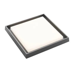 Lucande LED udendørs loftlampe Birta, mørkegrå, IP54, 34 cm