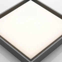 Lucande LED udendørs loftlampe Birta, mørkegrå, IP54, 34 cm