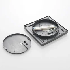 Lucande LED udendørs loftlampe Birta, mørkegrå, IP54, 34 cm