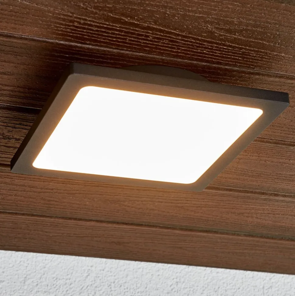 Lucande LED udendørs loftlampe Mabella, 23 cm, antracit