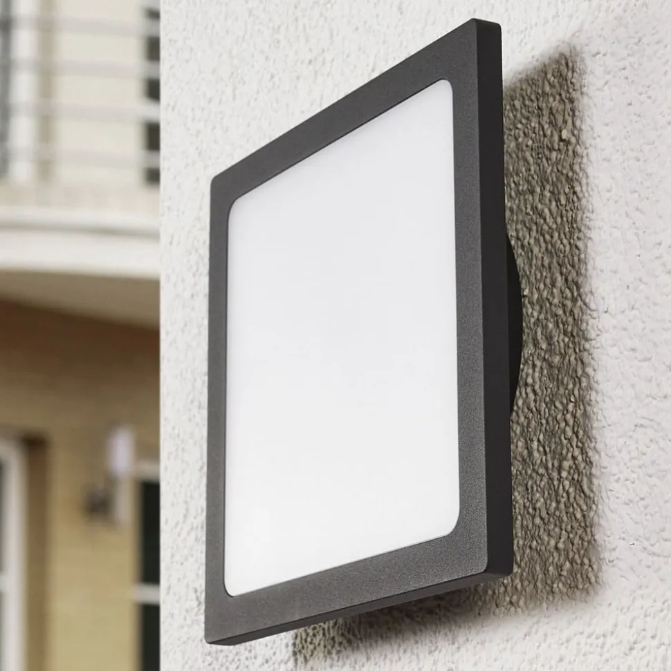 Lucande LED udendørs loftlampe Mabella, 23 cm, antracit