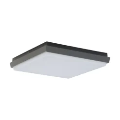 Lucande LED udendørs loftlampe Amra, 30 cm, kantet, antracit