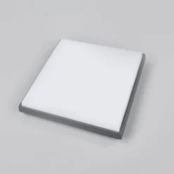 Lucande LED udendørs loftlampe Amra, 30 cm, kantet, antracit