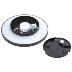 Lucande LED udendørs væglampe Kayana, sort, aluminium, 24 cm