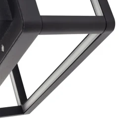 Lucande LED udendørs væglampe Thorvid, højde 26 cm, sort