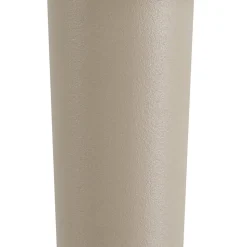 Lucande LED-batteridrevet lysestage Lea, vase, beige, 28 cm