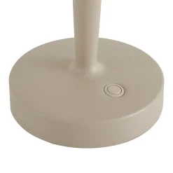 Lucande LED-batteridrevet lysestage Lea, vase, beige, 28 cm
