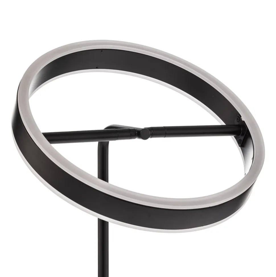 Lucande LED-bordlampe Yekta, sort, 59 cm, dæmpbar