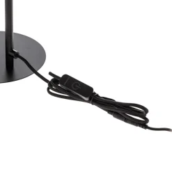 Lucande LED-bordlampe Yekta, sort, 59 cm, dæmpbar