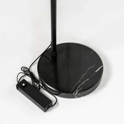 Lucande LED-buelampe Virvera, rund, sort, metal