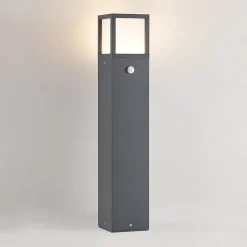 Lucande LED-gadelampe Dewari, bevægelsessensor, 65 cm, IP54