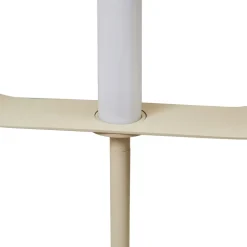 Lucande LED-gulvlampe Audrina, beige, metal, dæmpbar