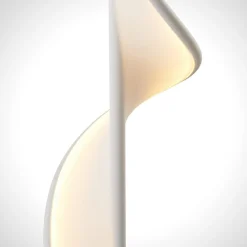 Lucande LED-gulvlampe Edano, 154 cm, hvid, tekstil, dæmpbar