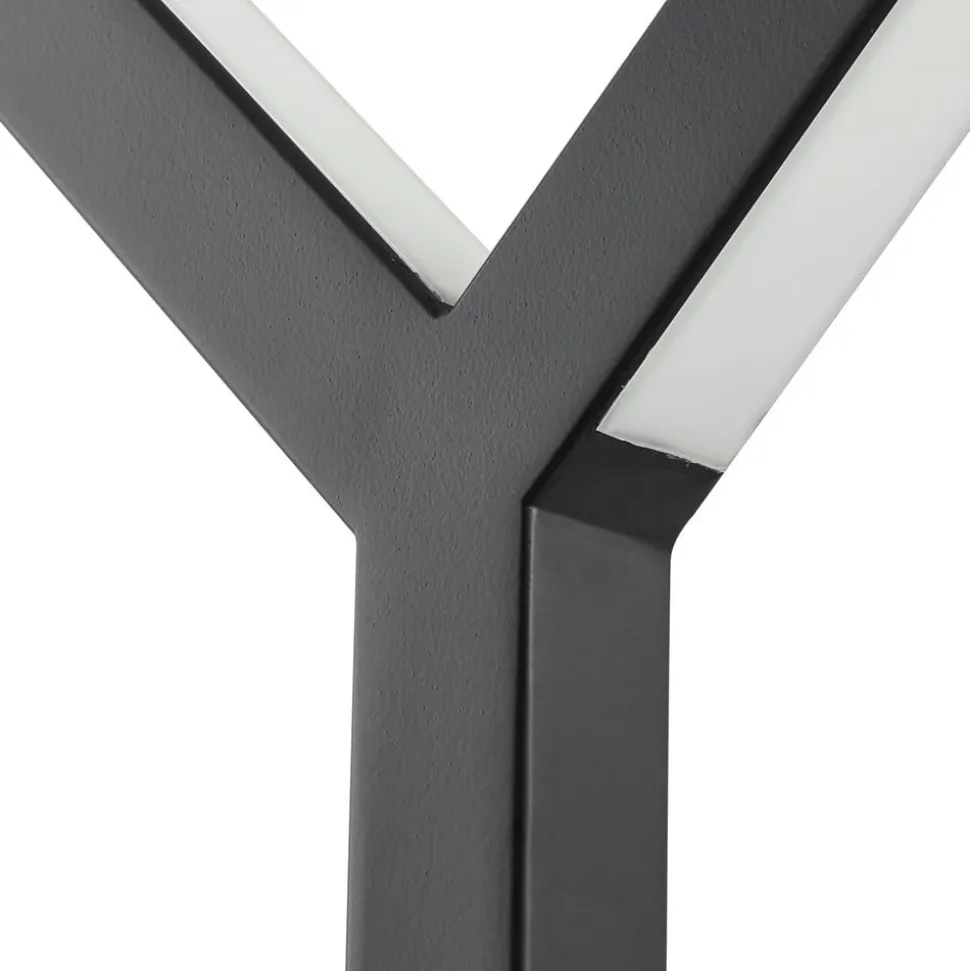 Lucande LED-gulvlampe Ilian, sort, metal, CCT, dæmpbar