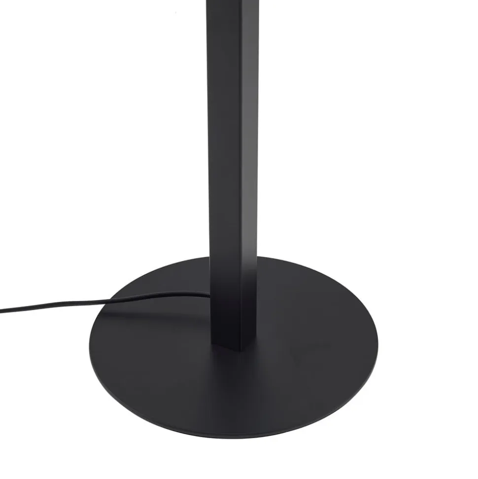 Lucande LED-gulvlampe Ilian, sort, metal, CCT, dæmpbar