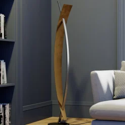 Lucande LED-gulvlampe Marija, sort, metal, højde 140 cm