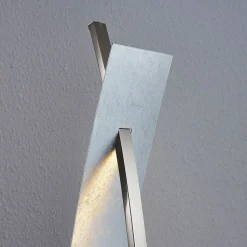 Lucande LED-gulvlampe Marija, sølv, dæmpbar, 140 cm